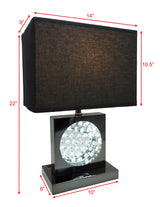 Monica Black Nickel Table Lamp from Crown Mark - Luna Furniture