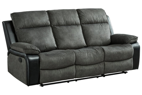 Woodsway Gray Reclining Sofa -  - Luna Furniture