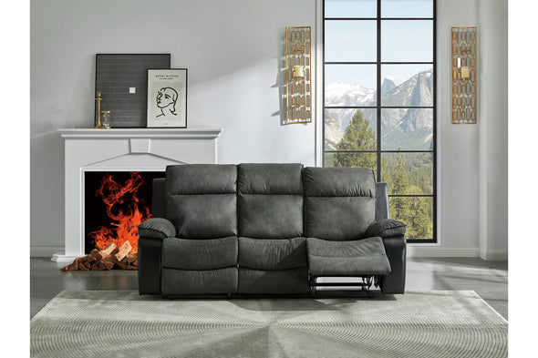 Woodsway Gray Reclining Sofa