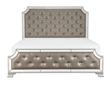 Avondale Silver Queen Mirrored Upholstered Panel Bed from Homelegance - Luna Furniture