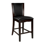710-24 Counter Height Chair, Dark Brown Bi-Cast Vinyl, Set of 2 - Luna Furniture