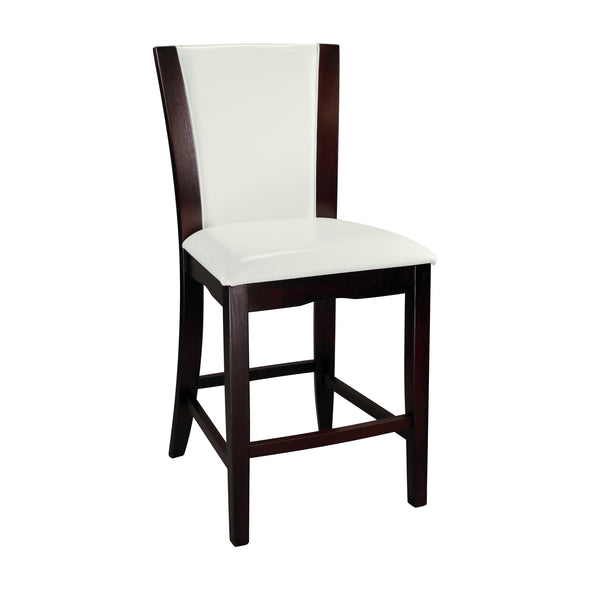 710-24W Counter Height Chair, White Bi-Cast Vinyl, Set of 2 - Luna Furniture