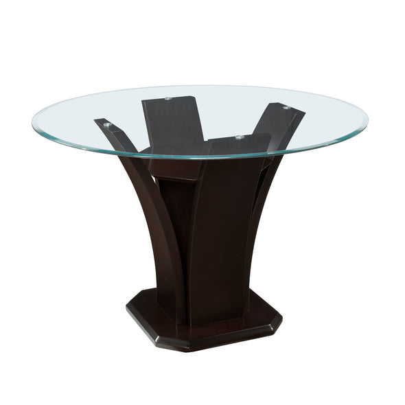 710-36RD* (3)Round Counter Height Table, Glass Top - Luna Furniture