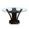 710-54* (3)Round Dining Table, Glass Top - Luna Furniture