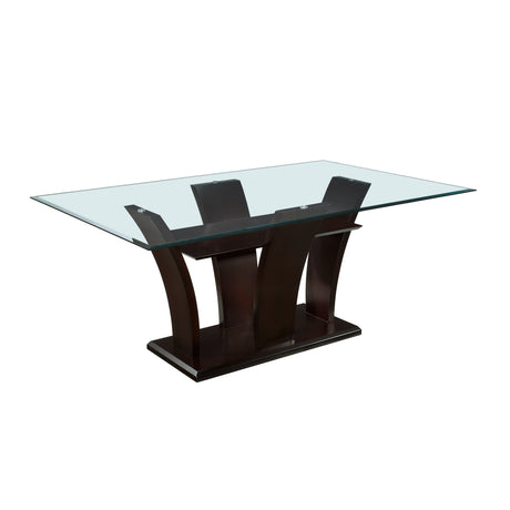 710-72* (3)Dining Table, Glass Top - Luna Furniture