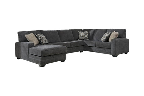 Tracling Slate 3-Piece LAF Chaise Sectional from Ashley - Luna Furniture