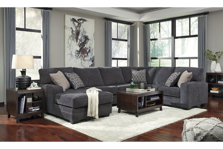 Tracling Slate 3-Piece LAF Chaise Sectional from Ashley - Luna Furniture
