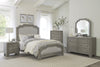 Colchester Gray King Upholstered Panel Bed