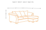 Darcy Black Sofa Chaise -  - Luna Furniture