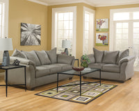 Darcy Cobblestone Living Room Set - Luna Furniture