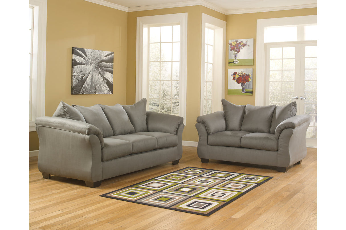 Darcy Cobblestone Loveseat from Ashley - Luna Furniture