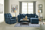 Darcy Blue Recliner -  - Luna Furniture
