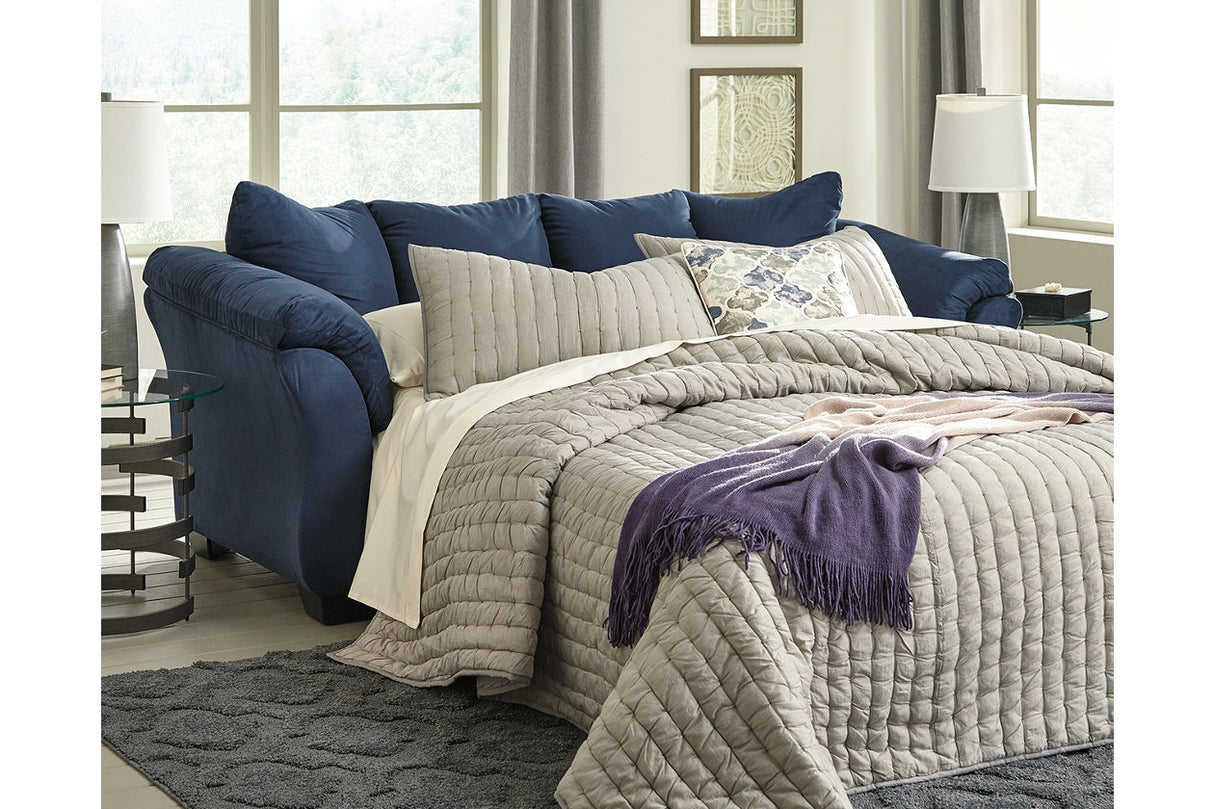 Darcy Blue Full Sofa Sleeper -  - Luna Furniture