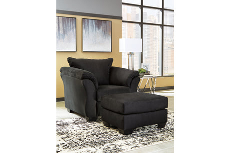Darcy Black Ottoman from Ashley - Luna Furniture