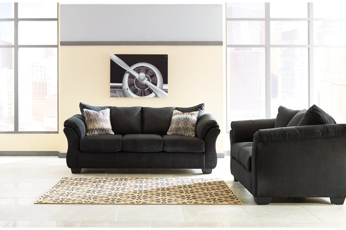 Darcy Black Loveseat from Ashley - Luna Furniture