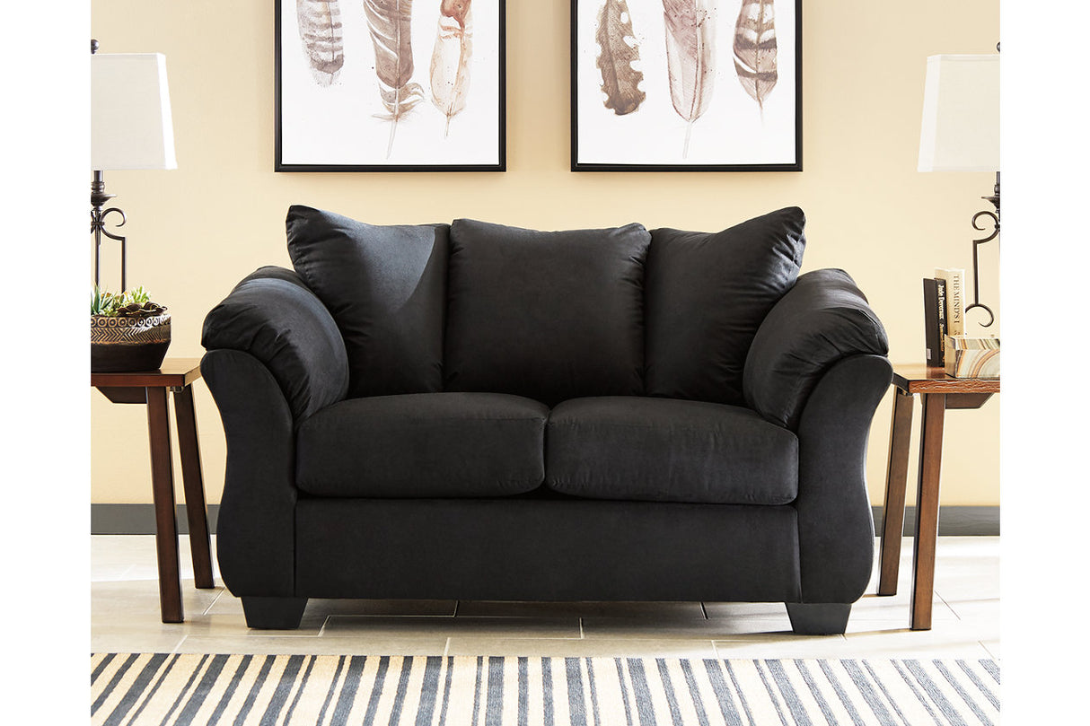 Darcy Black Loveseat from Ashley - Luna Furniture
