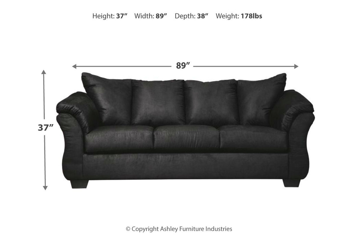 Darcy Black Full Sofa Sleeper -  - Luna Furniture