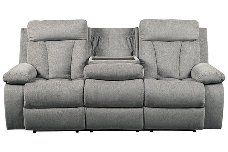 Mitchiner Fog Reclining Sofa with Drop Down Table -  - Luna Furniture