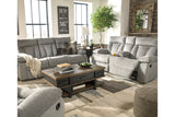 Mitchiner Fog Reclining Sofa with Drop Down Table -  - Luna Furniture