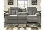 Mitchiner Fog Reclining Sofa with Drop Down Table