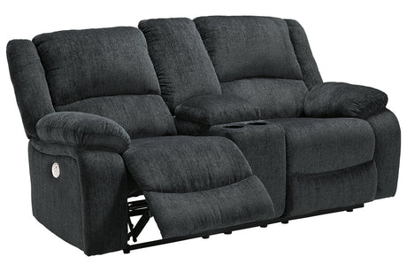 Draycoll Slate Power Reclining Loveseat with Console from Ashley - Luna Furniture