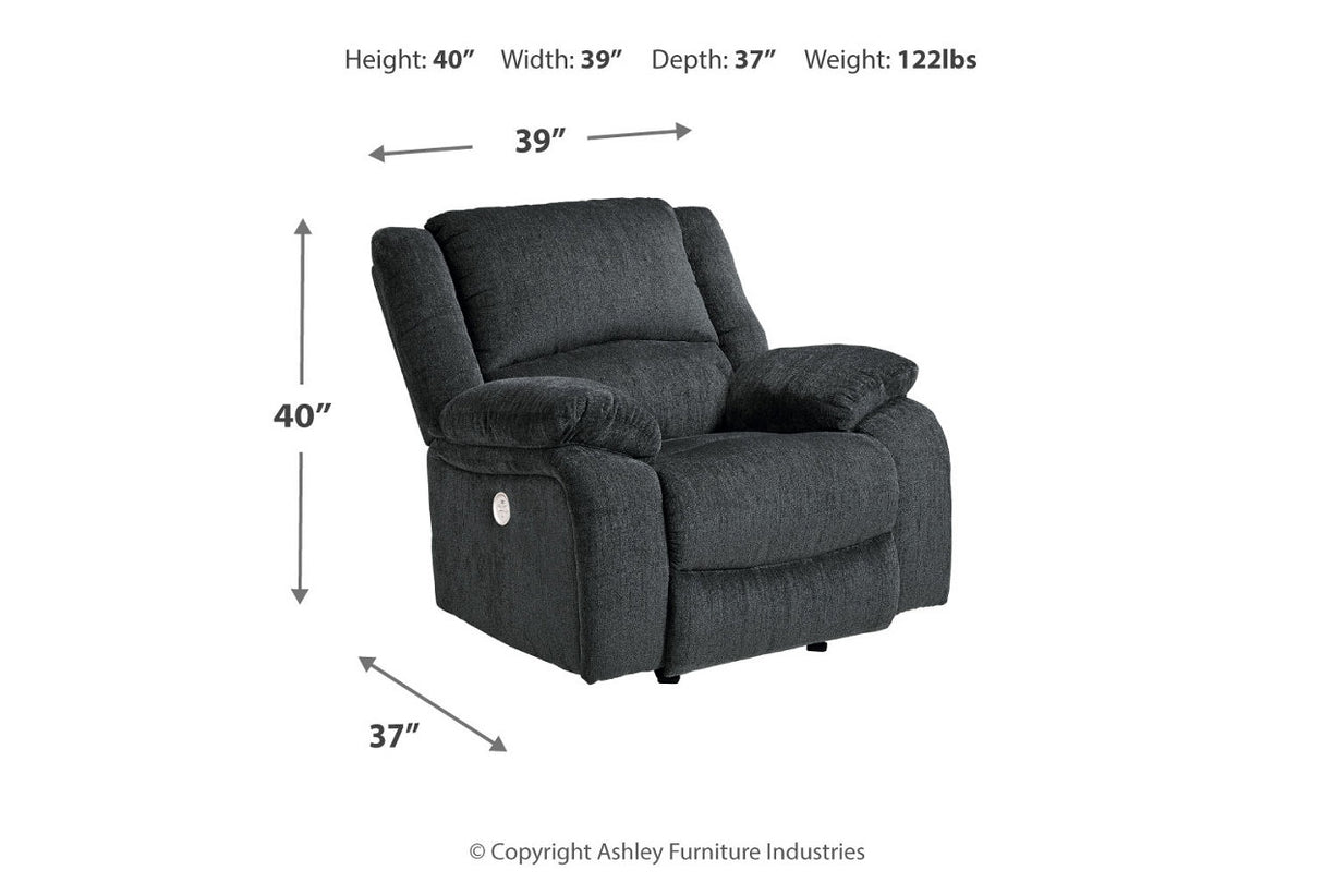 Draycoll Slate Power Recliner from Ashley - Luna Furniture