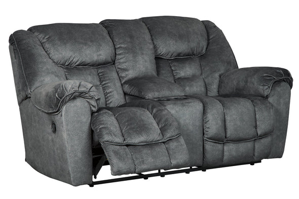 Capehorn Granite Reclining Loveseat with Console