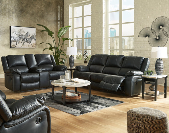 Calderwell Black Reclining Living Room Set - Luna Furniture