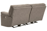 Cavalcade Slate Power Reclining Sofa from Ashley - Luna Furniture