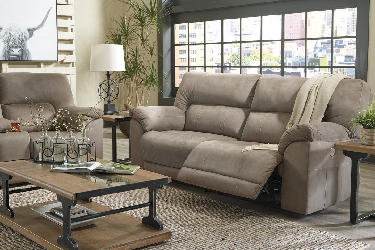 Cavalcade Slate Power Reclining Sofa from Ashley - Luna Furniture