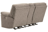 Cavalcade Slate Power Reclining Loveseat with Console from Ashley - Luna Furniture