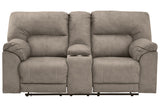 Cavalcade Slate Power Reclining Loveseat with Console from Ashley - Luna Furniture