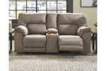 Cavalcade Slate Power Reclining Loveseat with Console