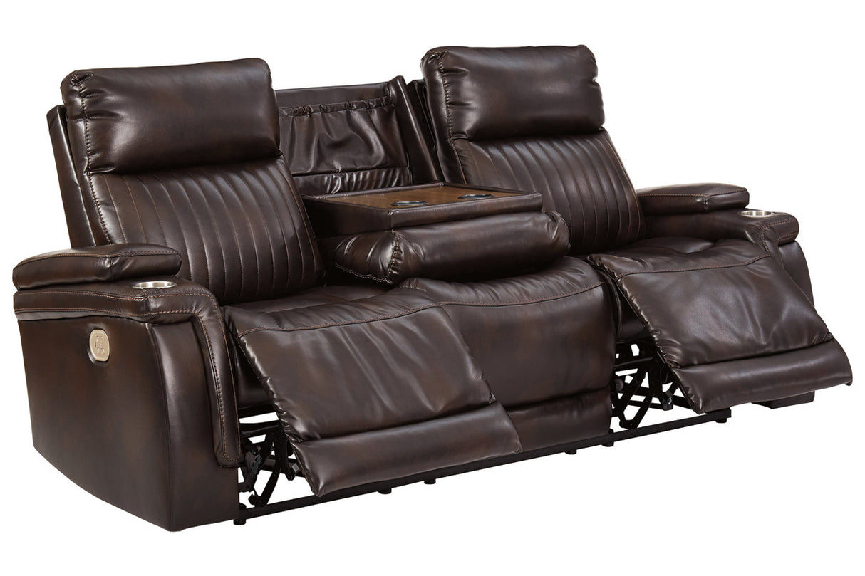 Team Time Chocolate Power Reclining Sofa -  - Luna Furniture