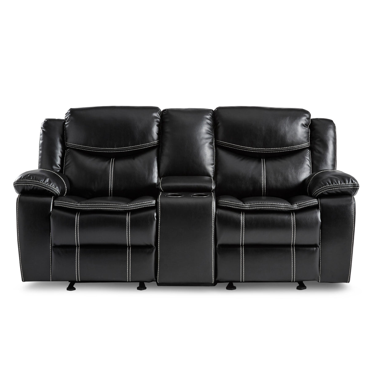 Bastrop Black Reclining Living Room Set - Luna Furniture