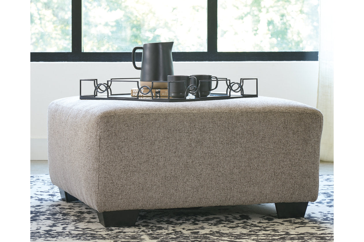 Ballinasloe Platinum Oversized Ottoman from Ashley - Luna Furniture