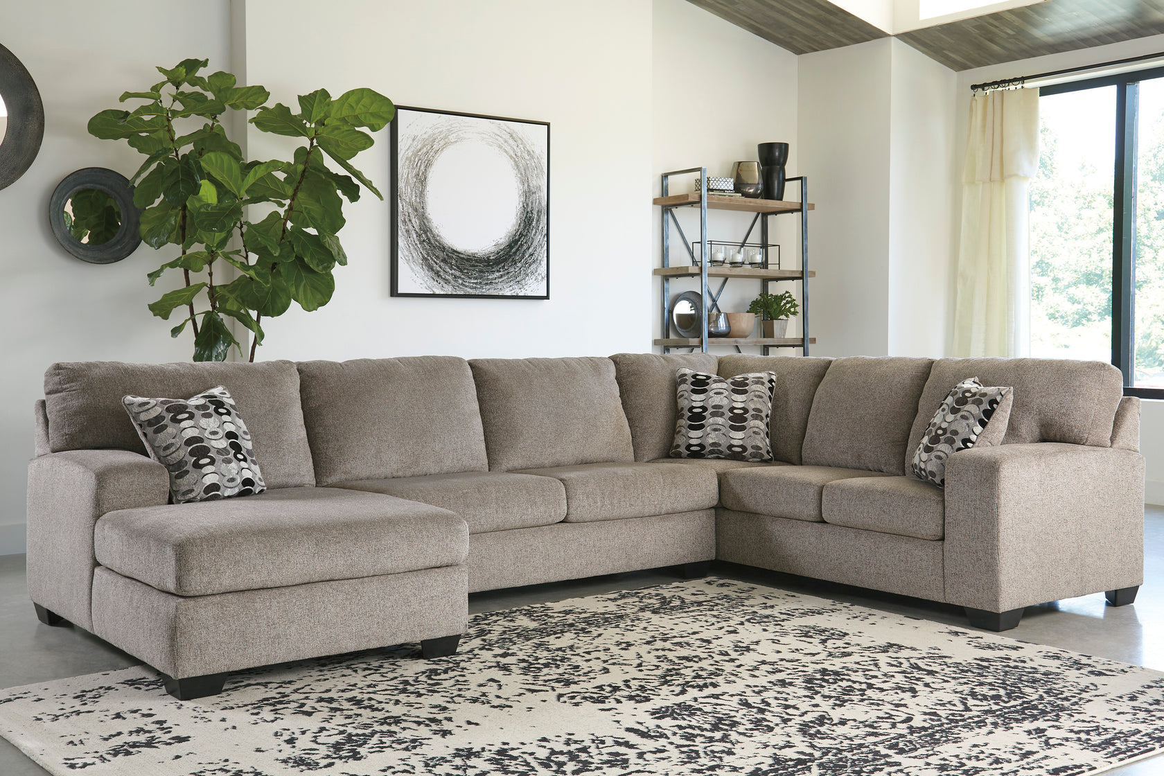 Ballinasloe Platinum 3-Piece LAF Chaise Sectional from Ashley - Luna Furniture