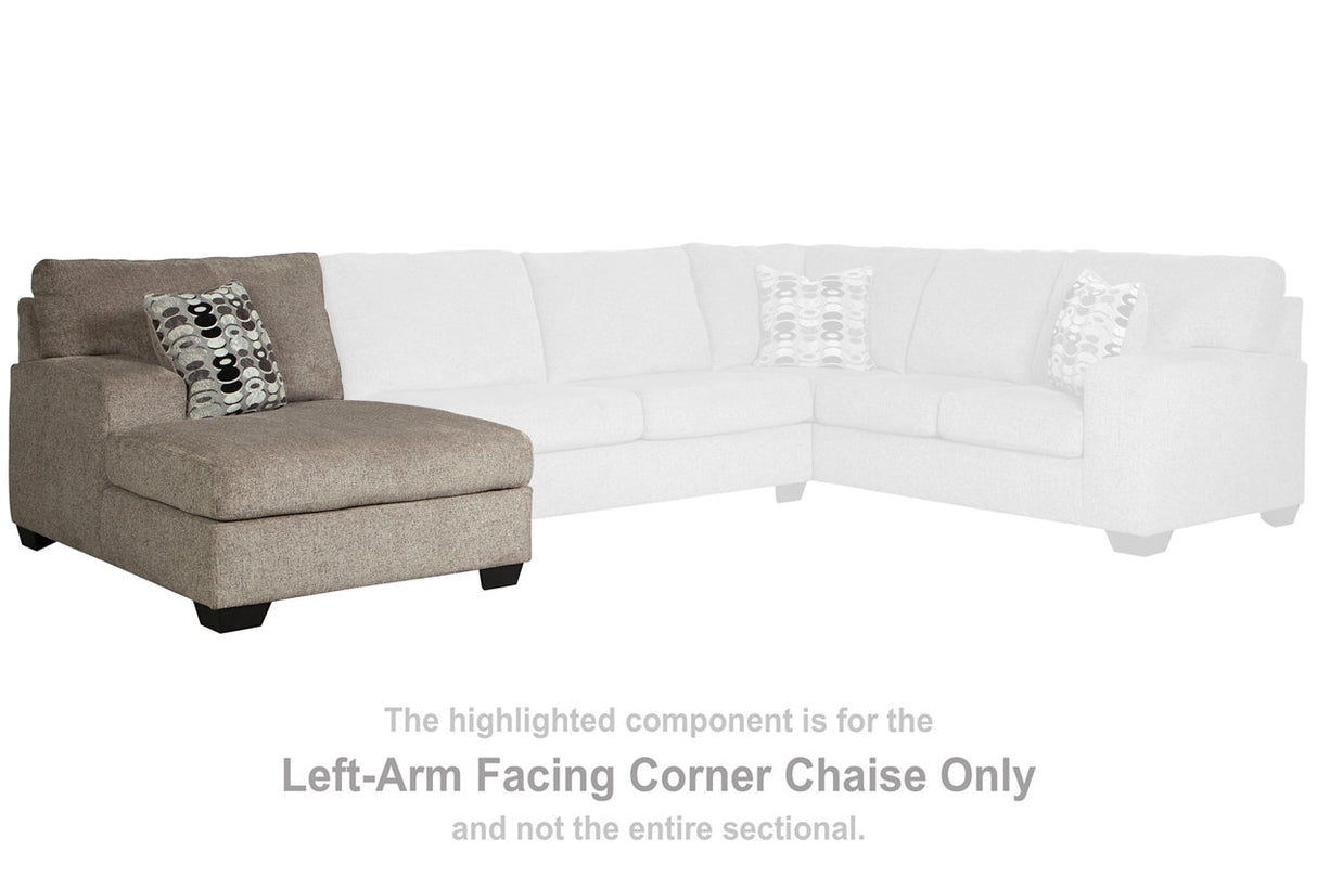 Ballinasloe Platinum Left-Arm Facing Corner Chaise from Ashley - Luna Furniture