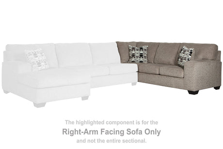Ballinasloe Platinum Right-Arm Facing Sofa from Ashley - Luna Furniture