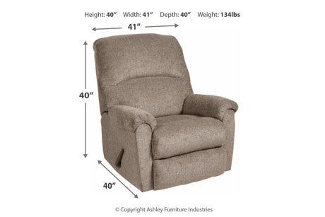 Ballinasloe Platinum Recliner from Ashley - Luna Furniture