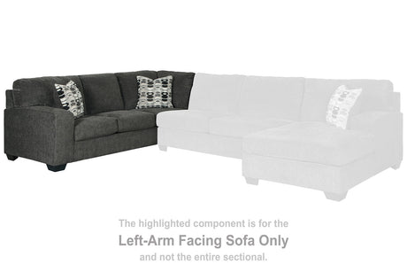 Ballinasloe Smoke Left-Arm Facing Sofa from Ashley - Luna Furniture