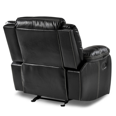 Bastrop Black Glider Reclining Chair from Homelegance - Luna Furniture