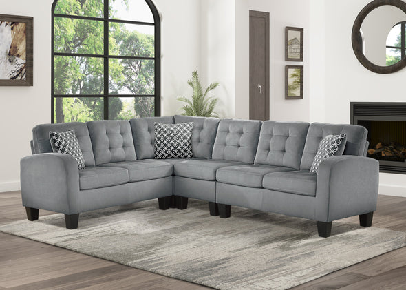 8202GRY*SC (2)2-Piece Reversible Sectional - Luna Furniture