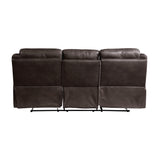 Aram Dark Brown Faux Leather Sofa and Loveseat from Homelegance - Luna Furniture