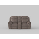 Aram Gray Faux Leather Sofa and Loveseat from Homelegance - Luna Furniture