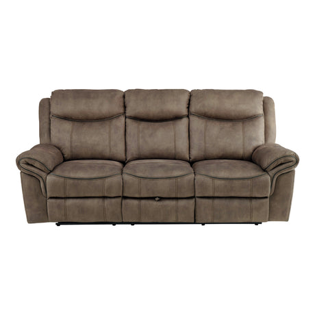 Aram Brown Fabric Sofa and Loveseat from Homelegance - Luna Furniture