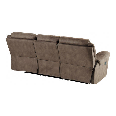 Aram Brown Fabric Sofa and Loveseat from Homelegance - Luna Furniture