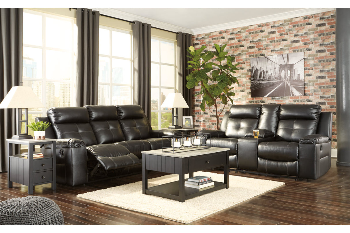 Kempten Black Reclining Sofa -  - Luna Furniture