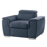 8228BU-1 Chair with Pull-out Ottoman - Luna Furniture