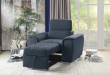Ferriday Blue Chair with Pull-out Ottoman from Homelegance - Luna Furniture